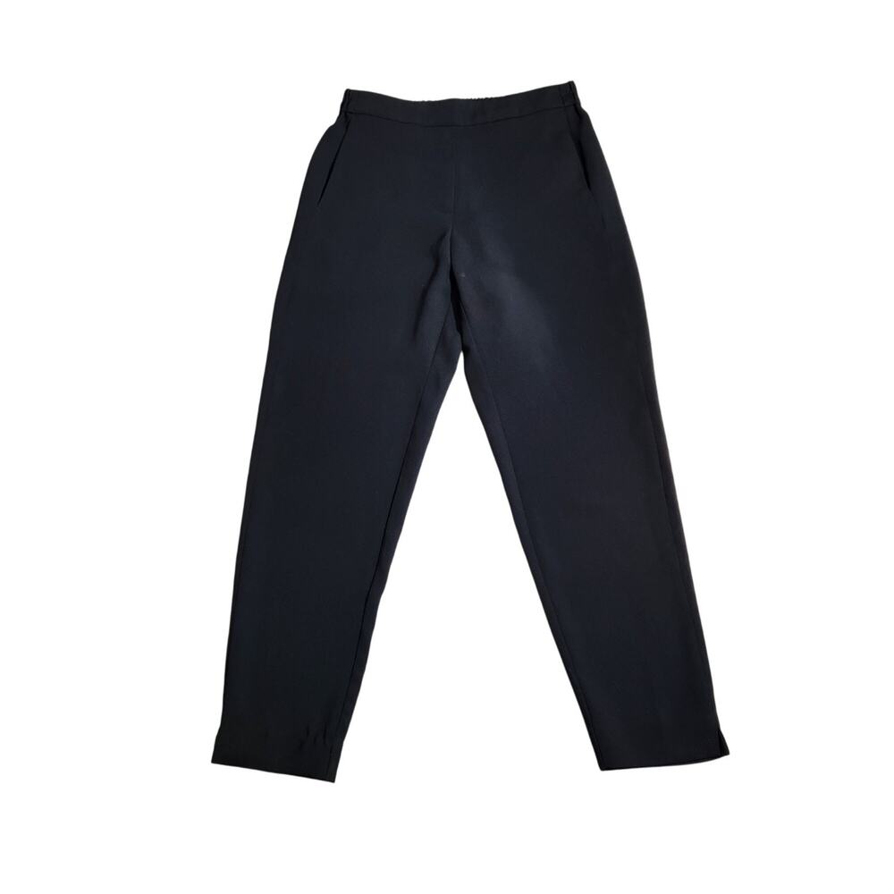 J.Crew Black Elastic Waist Tapered Trousers Workwear Office Womens Size 2